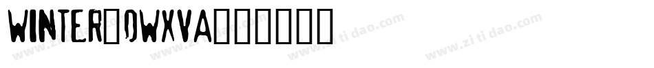 Winter-owxVa字体转换