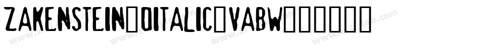 Zakenstein3DItalic-VaBw字体转换