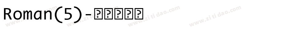 Roman(5)字体转换