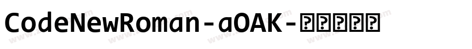 CodeNewRoman-aOAK字体转换