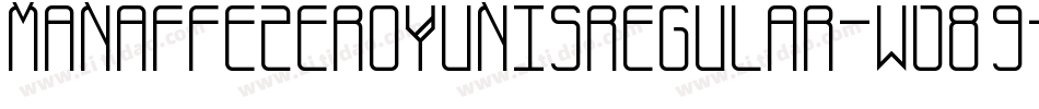 ManaffeZeroYunisRegular-Wd89字体转换