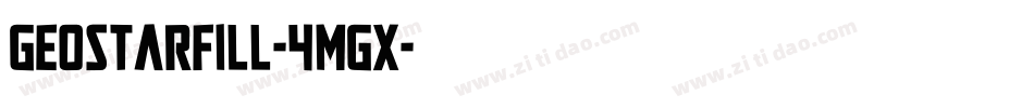 GeostarFill-4MGx字体转换