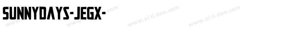 Sunnydays-JEGx字体转换