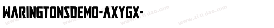 WaringtonsDemo-axYGx字体转换