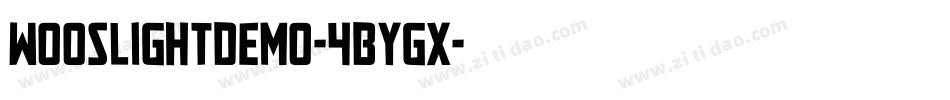 WooslightDemo-4ByGx字体转换