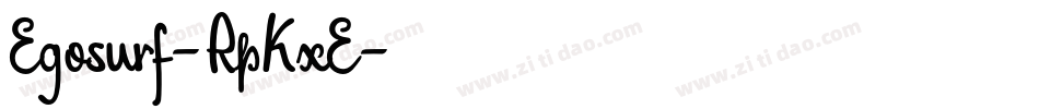 Egosurf-RpKxE字体转换