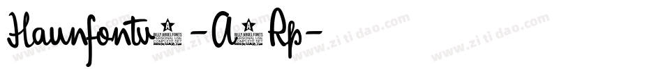 Haunfontv1-A9Rp字体转换