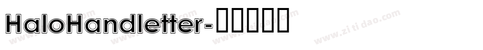 HaloHandletter字体转换