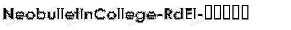 NeobulletinCollege-RdEl字体转换