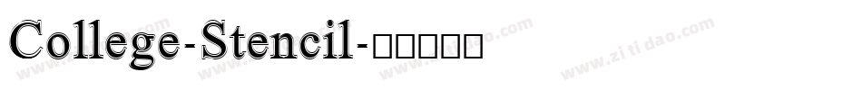 College-Stencil字体转换