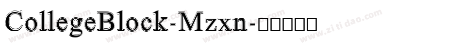 CollegeBlock-Mzxn字体转换