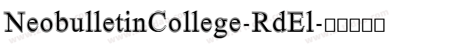 NeobulletinCollege-RdEl字体转换