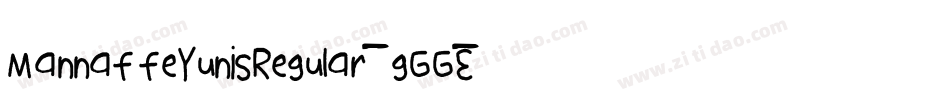 MannaffeYunisRegular-gGGE字体转换
