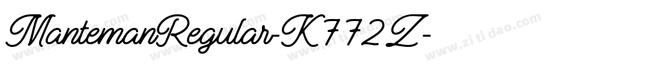 MantemanRegular-K772Z字体转换