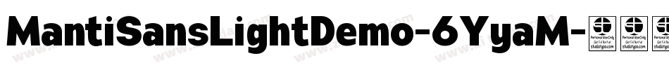 MantiSansLightDemo-6YyaM字体转换