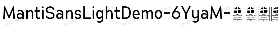 MantiSansLightDemo-6YyaM字体转换
