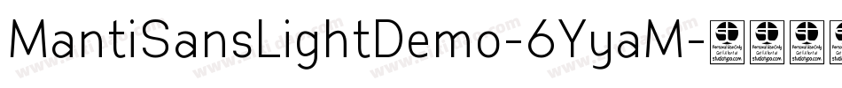 MantiSansLightDemo-6YyaM字体转换