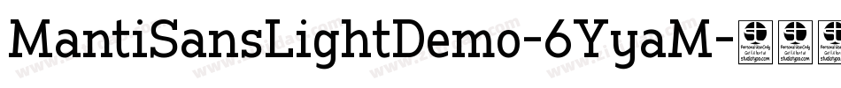 MantiSansLightDemo-6YyaM字体转换