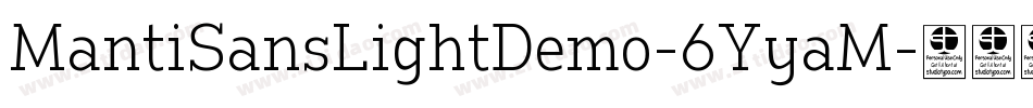 MantiSansLightDemo-6YyaM字体转换