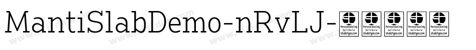 MantiSlabDemo-nRvLJ字体转换