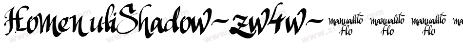 HomenuliShadow-zw4w字体转换