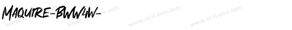 Maquire-BWW4w字体转换