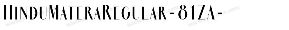 HinduMateraRegular-81ZA字体转换
