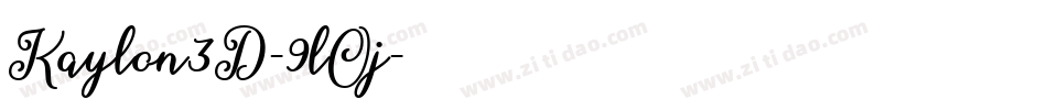 Kaylon3D-9lOj字体转换