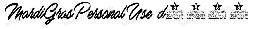 MardiGrasPersonalUse-d9527字体转换 MardiGrasPersonalUse-d9527字体转换