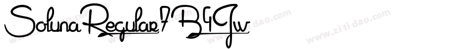 SolunaRegular-7B9Jw字体转换