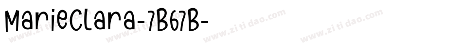 MarieClara-7B67B字体转换