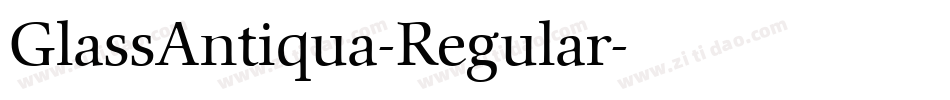 GlassAntiqua-Regular字体转换