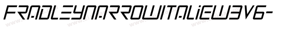 FradleyNarrowItalic-w3v6字体转换
