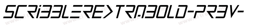 ScribblerExtrabold-pr3v字体转换