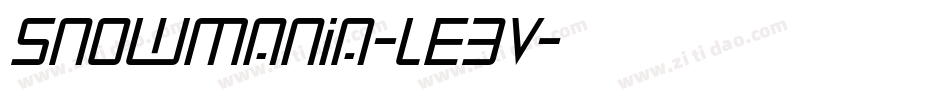 Snowmania-lE3V字体转换 Snowmania-lE3V字体转换