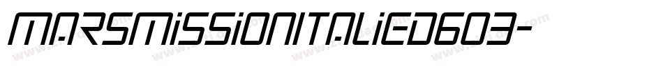 MarsMissionItalic-D6q3字体转换