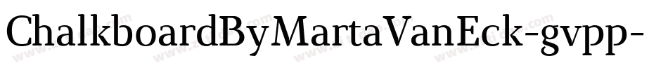 ChalkboardByMartaVanEck-gvpp字体转换