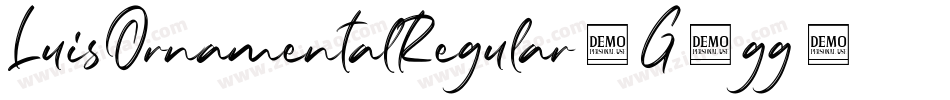 LuisOrnamentalRegular-G1gg字体转换