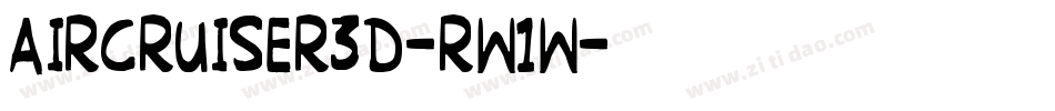 Aircruiser3D-RW1W字体转换