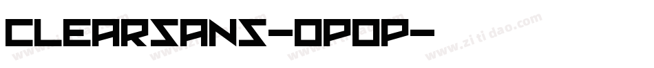 ClearSans-OP0p字体转换