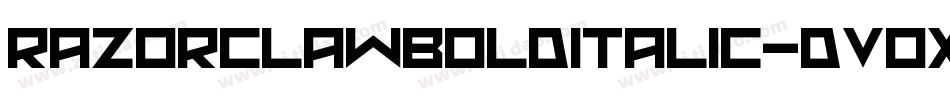 RazorclawBoldItalic-dV0x字体转换