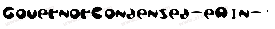 GovernorCondensed-eAln字体转换