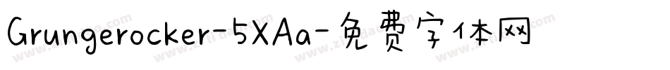 Grungerocker-5XAa字体转换