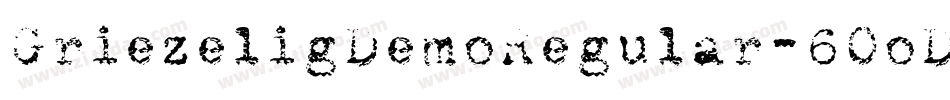 GriezeligDemoRegular-60oD字体转换