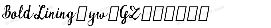 BoldLining-yw3GZ字体转换