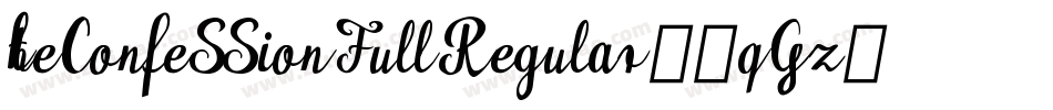 TheConfessionFullRegular-8qGz字体转换