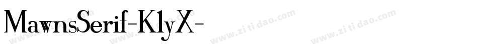 MawnsSerif-K1yX字体转换