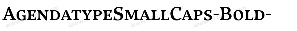 AgendatypeSmallCaps-Bold字体转换