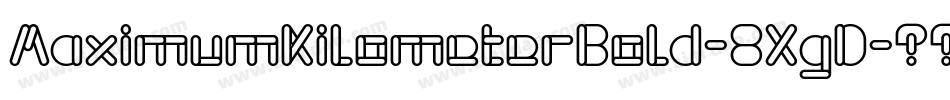 MaximumKilometerBold-8XgD字体转换