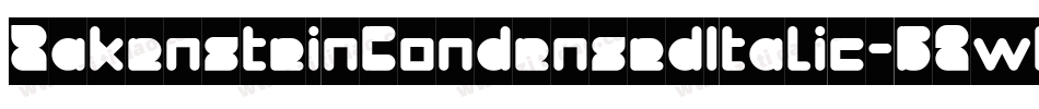 ZakensteinCondensedItalic-G2wD字体转换